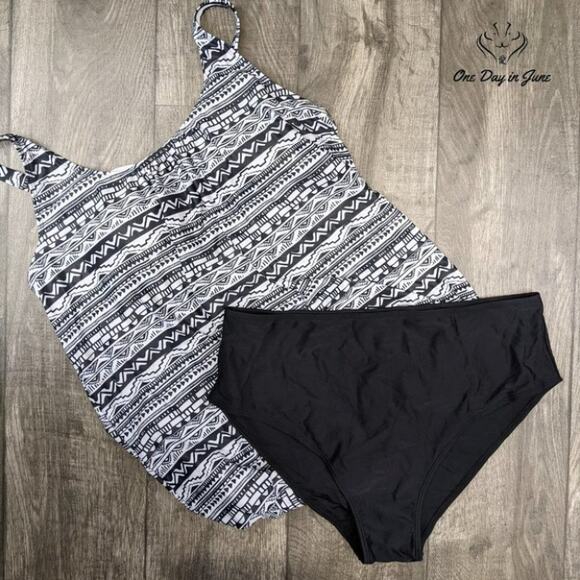 Yonique Blouson Tankini Size 20Wa - Picture 3 of 4